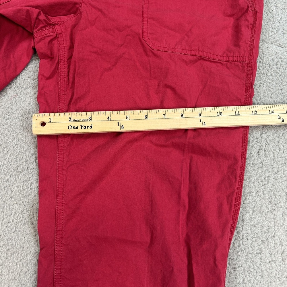 Lauren Ralph Lauren Pants Womens 12 Red Straight Leg Casual 100% Cotton Pockets - Picture 11 of 15